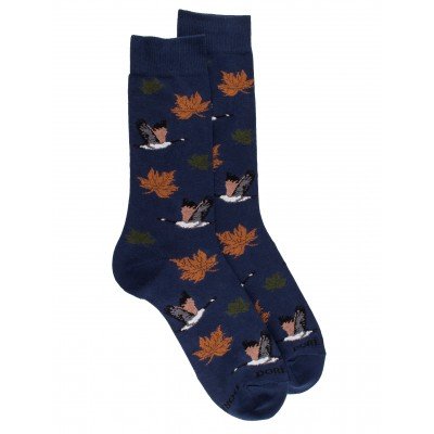 Sock Duck and leaf - Blue - One size 40/46