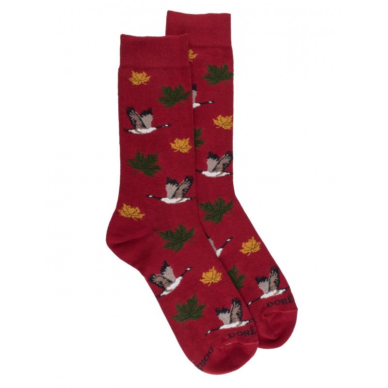 Chaussette Canards & feuilles - Voilier - Pointure unique 40/46
